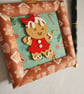 Dancing Gingerbread Girl in Frame Christmas Card with hanging loop - Image 3