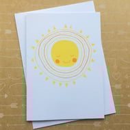 Hello Sunshine - Hand Screen-printed Card