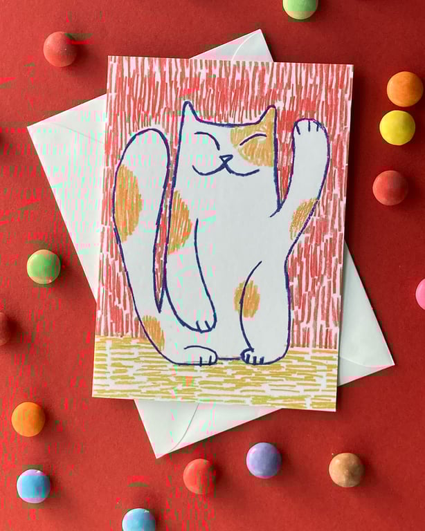 Maneki Neko Lucky Cat Card