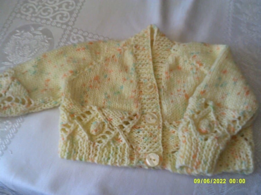 16 inch V Neck Lemon Cardigan