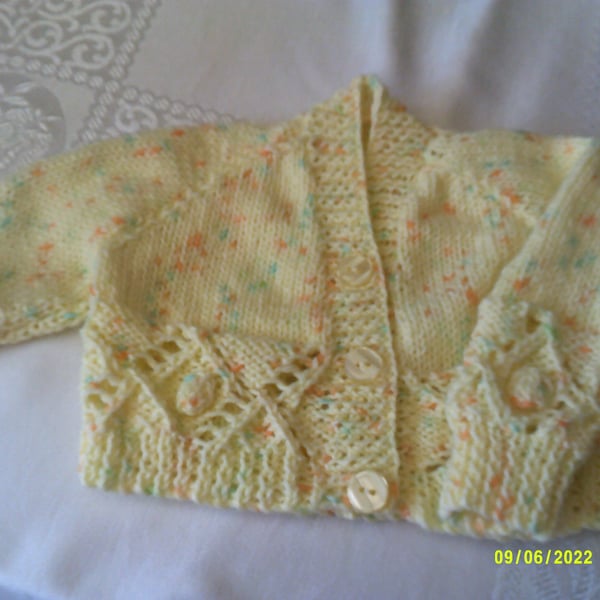 16 inch V Neck Lemon Cardigan