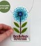 Personalised Fused Glass Allium Hanging - Handmade Glass Suncatcher