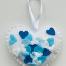 Felt Valentines Heart Blues