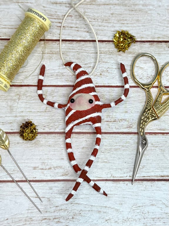 Spun Cotton Candy Cane Elf 2