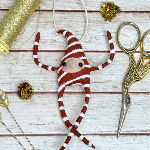 Spun Cotton Candy Cane Elf 2