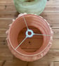 Paper pendant light shade, hand pleated. - Image 5