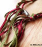 Ribbon & Bead Necklace with Magnetic Clasp - Image 3