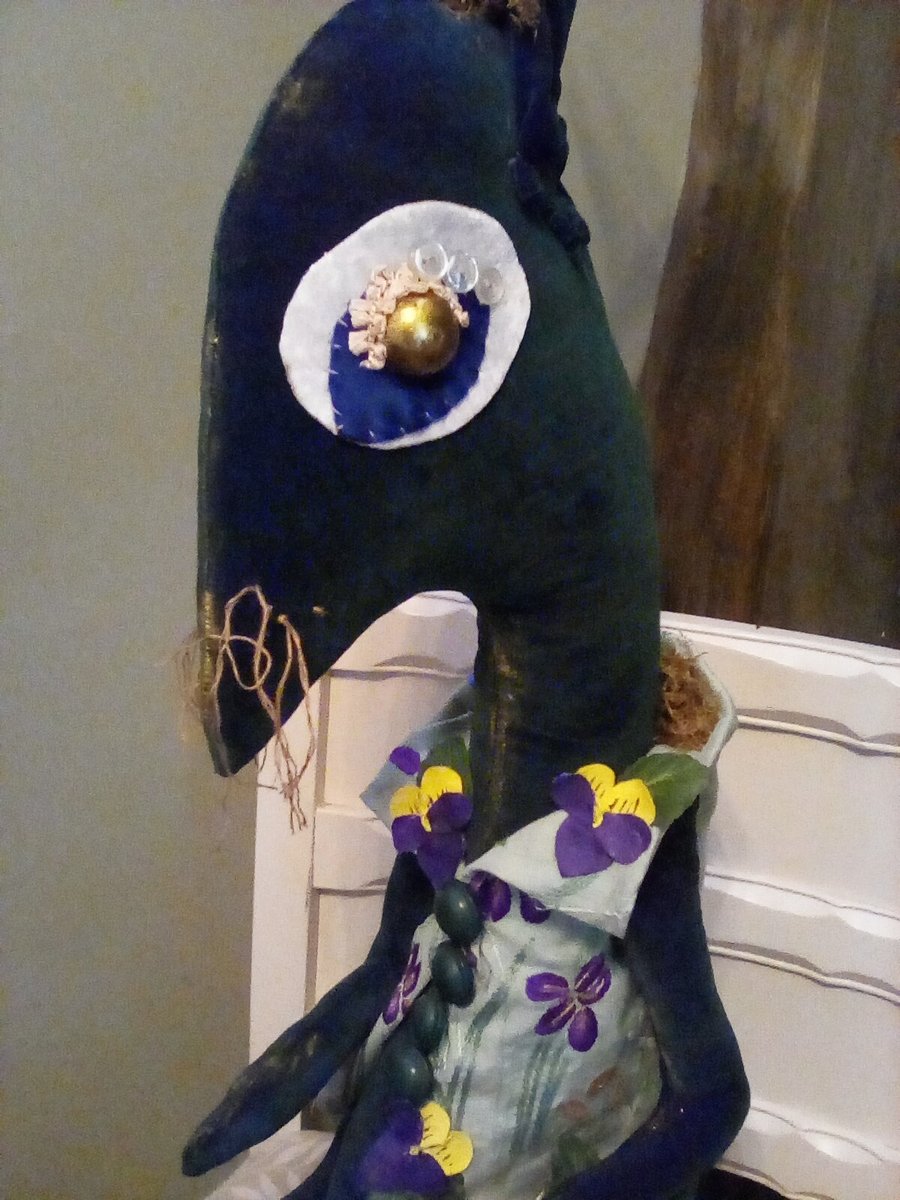 Primitive textile art Hare, sculpture, textile art, vintage style, home decor