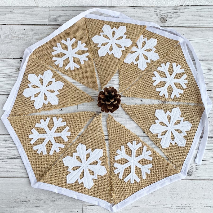 SALE - Snowflakes Christmas Bunting