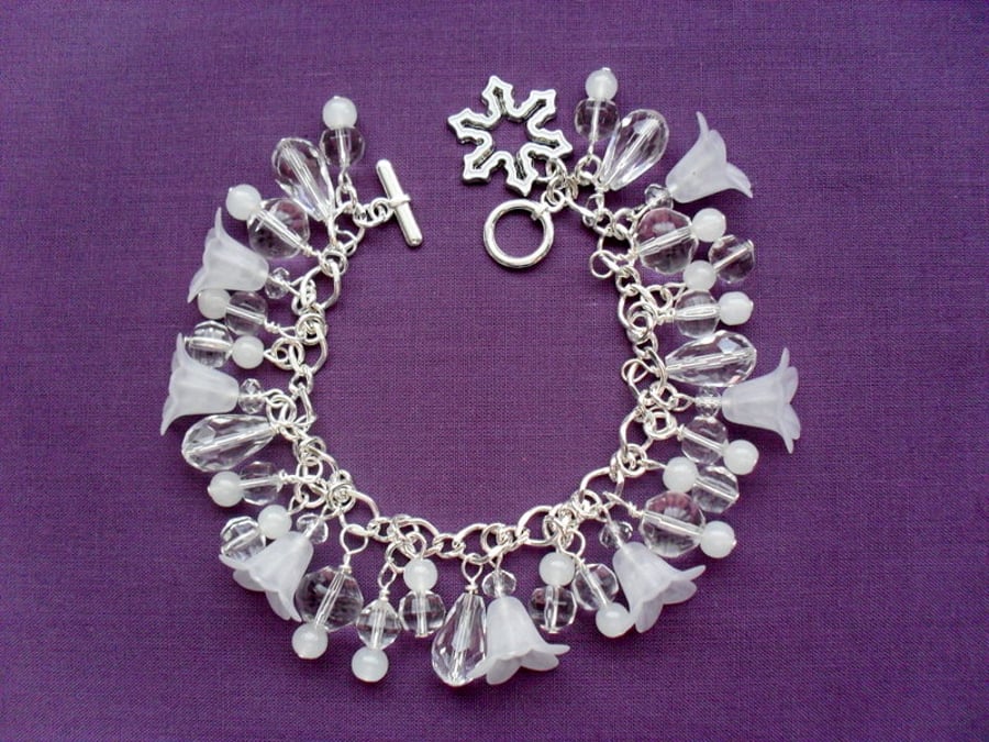 Clearance was 12.50 now 5 Winter Frost Charm Bracelet