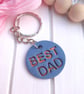 Handmade Blue Dad Keyring Father's Day Gift Accessory