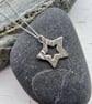 Silver star pendant made from silver clay
