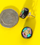 Modern Style Lively Colours Ear Studs - Hand crafted - Unique and Unusual - Image 3