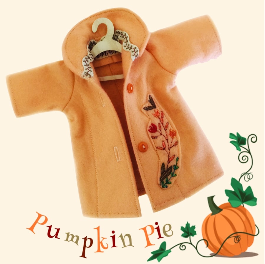 Peach Embroidered Coat 