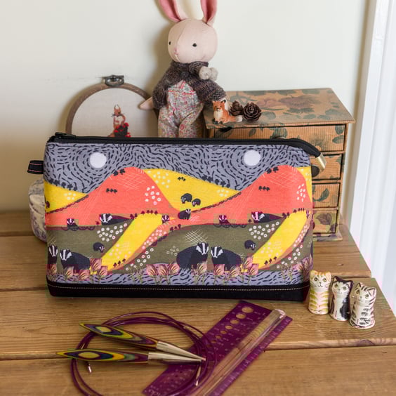 Badgers Interchangeable knitting needle tips storage bag with lots of extra room