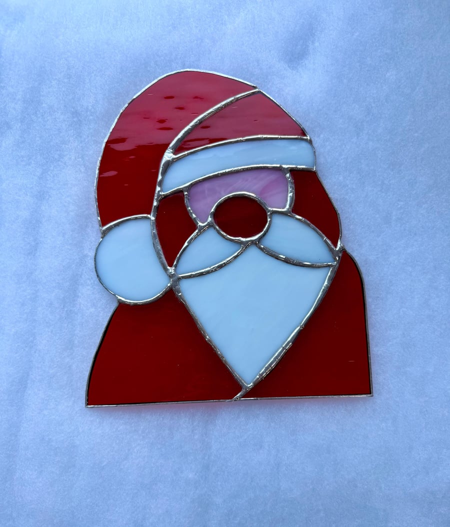 Stained Glass Santa Suncatcher (approx. A4)