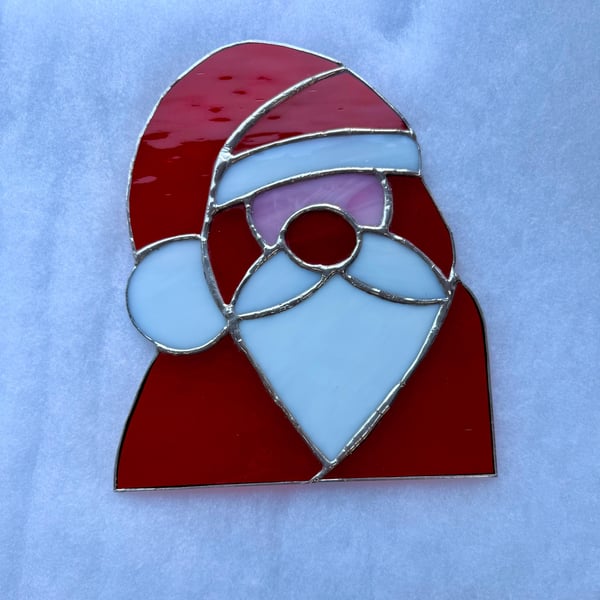 Stained Glass Santa Suncatcher (approx. A4)