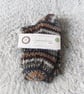 Brown and Grey Striped Socks, Warm Wool Socks, Hand Knitted Socks - Image 10