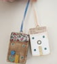 Set of 2 Wooden Floral House Hanging Decorations