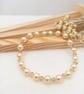 Stretch Bracelet - Gold & Crystal Pearl Bracelet - Winter Wedding Jewellery 