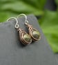 Copper Wire Wrapped Unakite Earrings - Image 6
