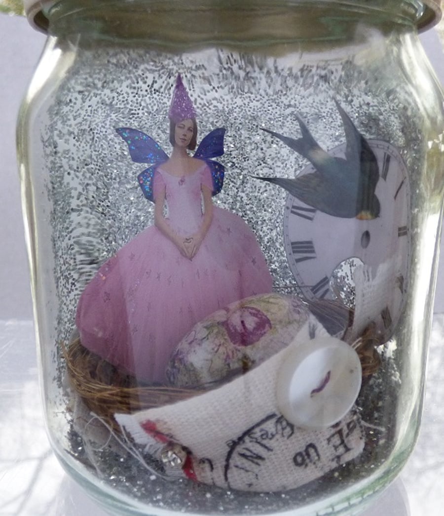 Easter Jar Fairy pink
