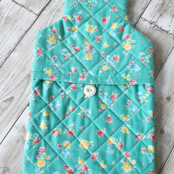 Quilted Hot Water Bottle Cover