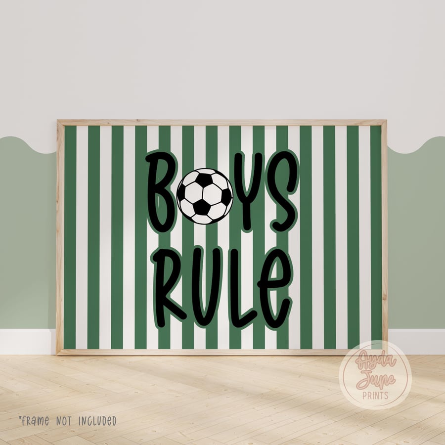 Football Wall Print, Boys Bedroom Decor, Football Wall Art, Sports Prints