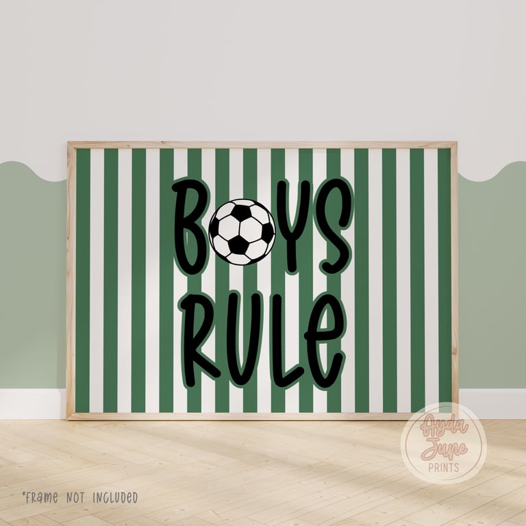 Football Wall Print, Boys Bedroom Decor, Football Wall Art, Sports Prints