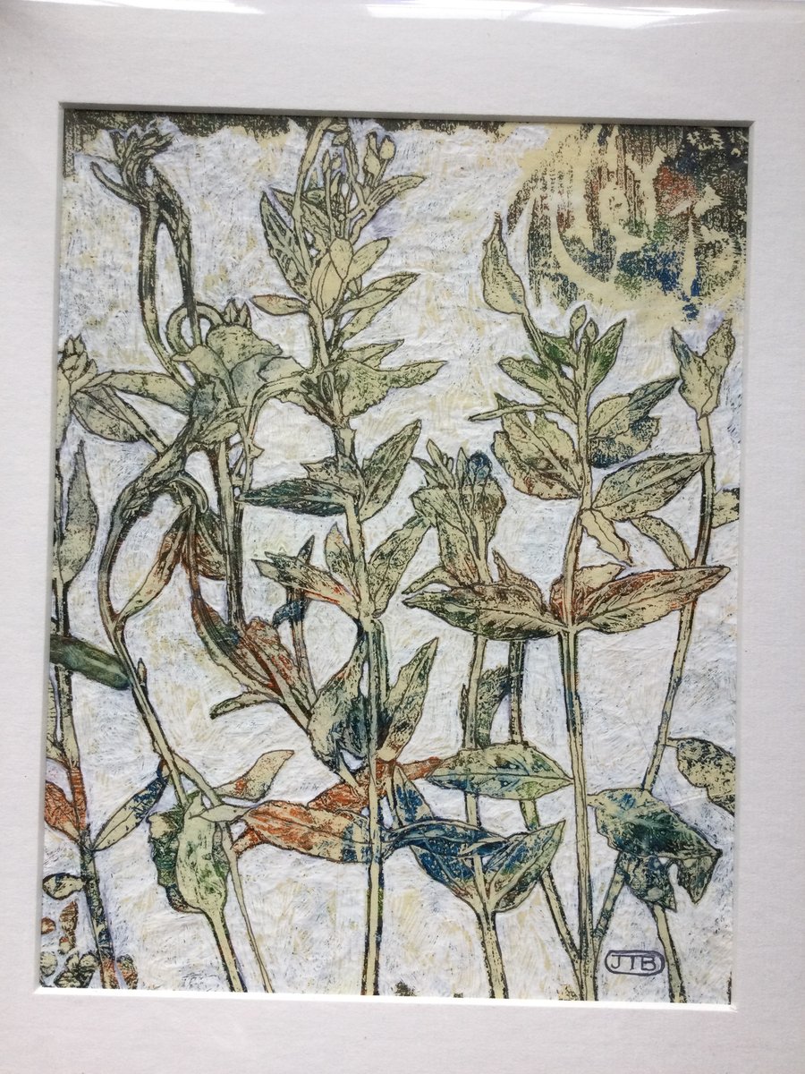 Original Artwork of Plants Using Print and Mixed Materials