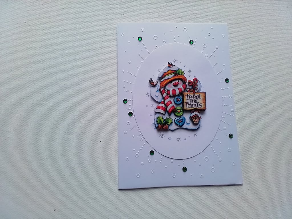 Christmas card. Snowman Christmas card. Ref 229