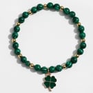 Lucky Clover Charm Stretch Bracelet
