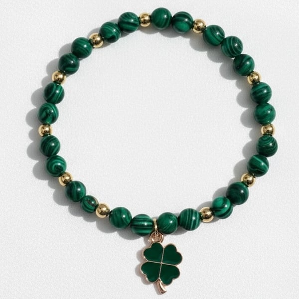 Lucky Clover Charm Stretch Bracelet