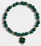 Lucky Clover Charm Stretch Bracelet
