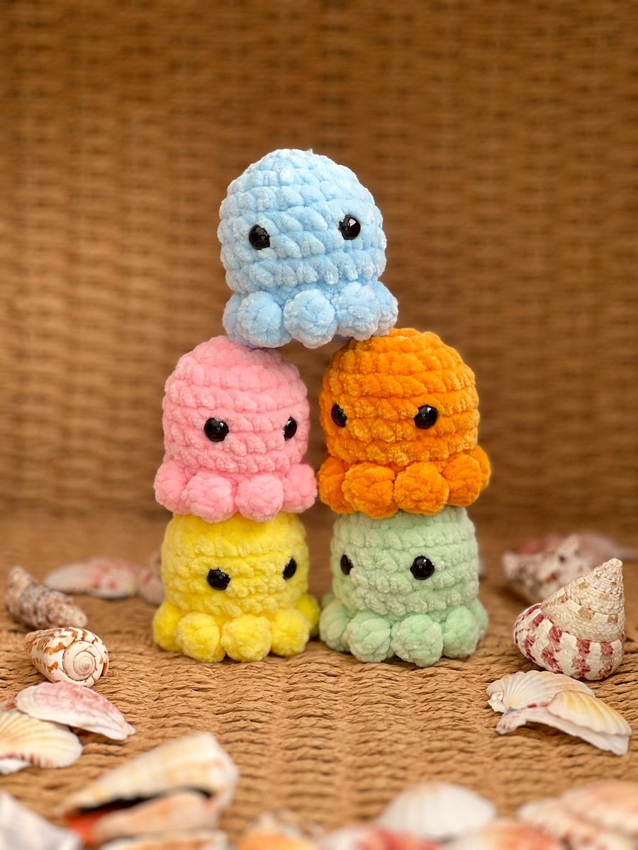 Mini Crochet Octopus Plushies Amigurumi