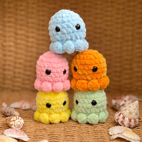 Mini Crochet Octopus Plushies Amigurumi