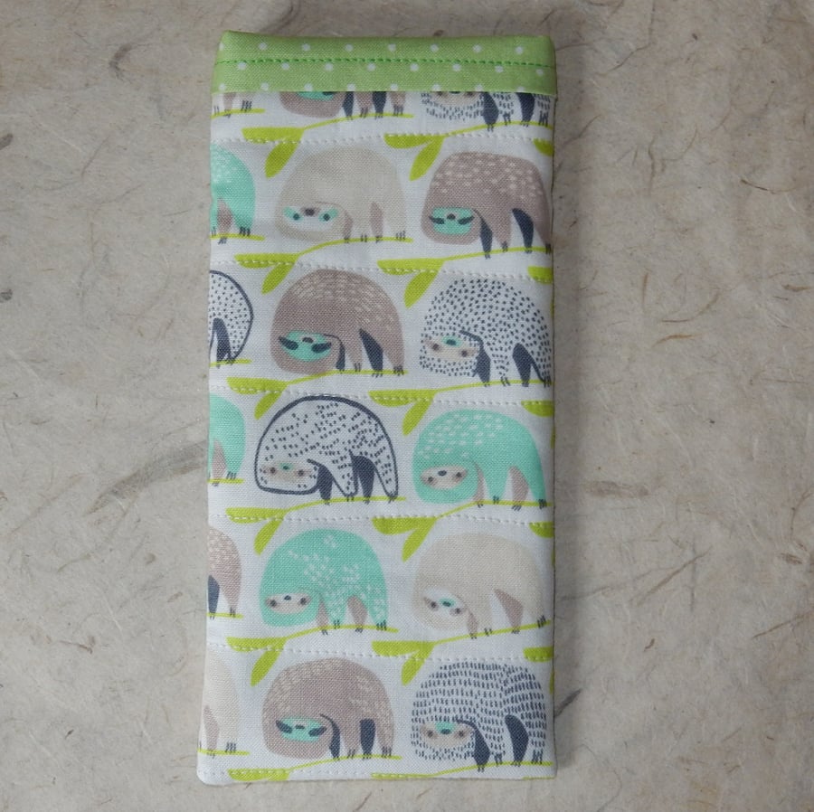 Slip in glasses case sloths