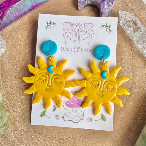 Sunset Sunshine Polymer Clay earrings