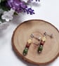 Autumn Leaves Beaded Gemstone Earrings