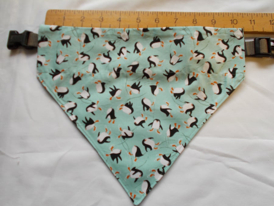 Medium to Large Dog Collar Bandanas - Penguins