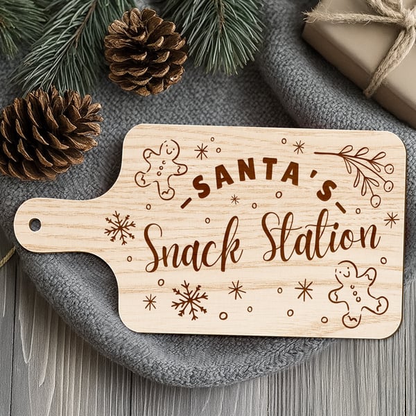 Santa Snack Station Board 1: Christmas Eve Tradition Milk & Cookies Tray 