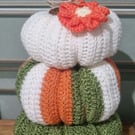 Large Crochet Pumpkin Stack 