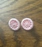 Dorset Button Clip-on Earrings, Pale Pink - Image 3