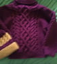 Boys Cross over Aran Jumper and Bobble hat - Harry Potter colours - Image 2