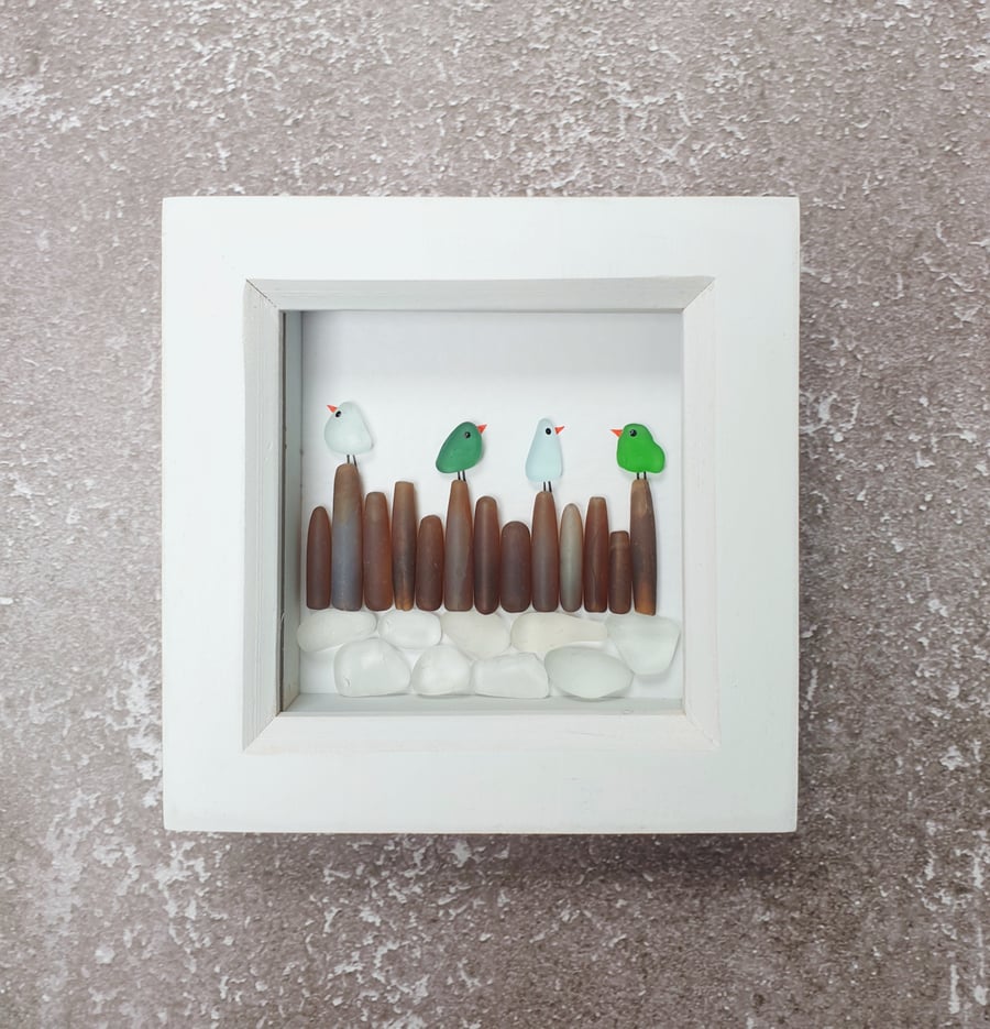 Seaglass birds ROCKY SHORE