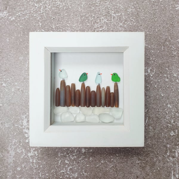 Seaglass birds ROCKY SHORE