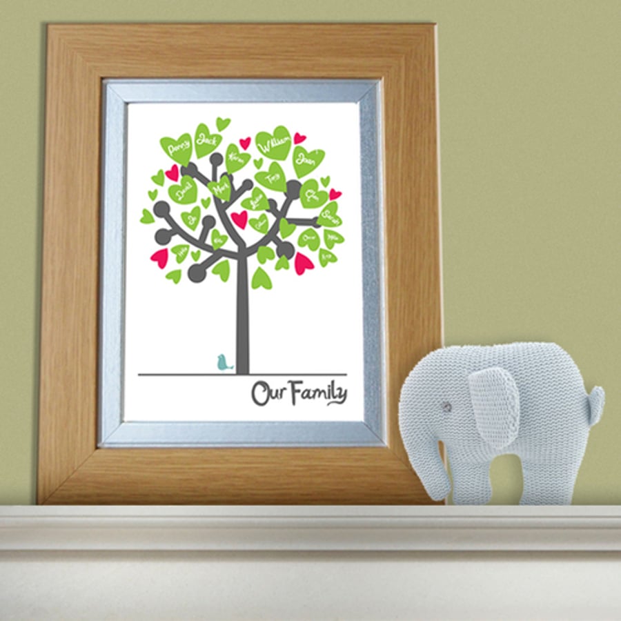 Family Tree Personalised Framed Print