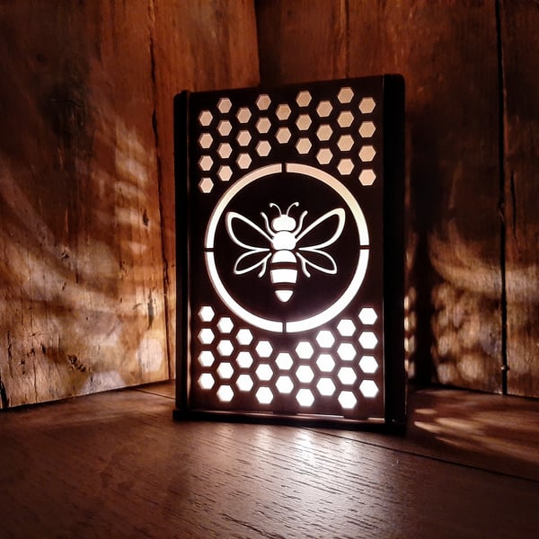 Wooden Bee Lantern
