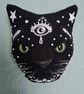 Larger than life felt cat head wall mount 'Belladonna Moonwhisker' - Image 4