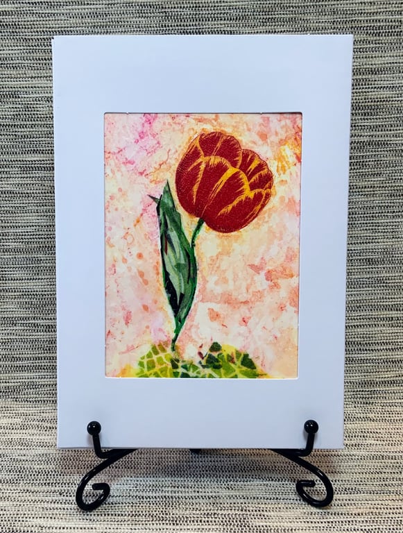 Tulip Art Greeting Card.